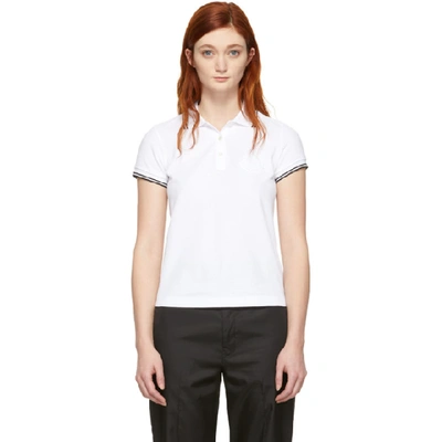 Moncler Cotton Short-sleeve Polo Shirt In White