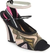 FENDI FFREEDOM PEEP TOE SANDAL,8X6859-A6RQ