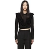 SEE BY CHLOÉ SEE BY CHLOE BLACK RUFFLED KNIT SWEATER