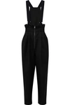 TIBI TIBI WOMAN LUXE TUXEDO PAPERBAG CONVERTIBLE WOOL-TWILL dungarees BLACK,3074457345620080545