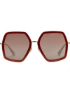 GUCCI OVERSIZE SQUARE-FRAME SUNGLASSES