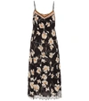 N°21 FLORAL SILK SLIP DRESS,P00362354