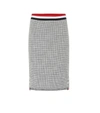 THOM BROWNE TWEED PENCIL SKIRT,P00354205