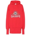 VETEMENTS EMBROIDERED OVERSIZED COTTON HOODIE,P00364109