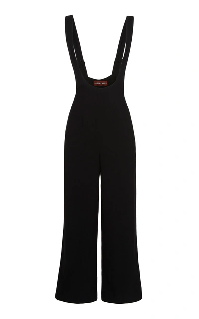 Alexa Chung Sleeveless Cropped Jumpsuit In Black