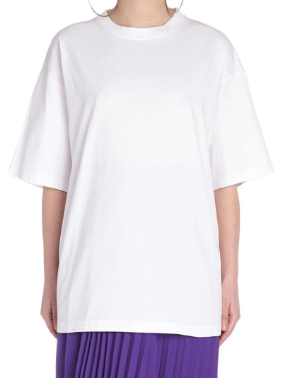 Balenciaga Oversized Embroidered Cotton-jersey T-shirt In White