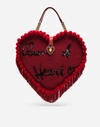 DOLCE & GABBANA HEART-SHAPED BAG WITH HAND EMBROIDERY