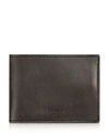 Shinola Distressed Slim Bifold Wallet In Charcoal Black