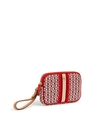 Tory Burch Gemini Link Canvas Wristlet In Liberty Red Gemini Link