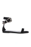 SAINT LAURENT SAINT LAURENT MICA BUCKLE SANDALS IN BLACK,SLAU-WZ453