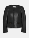 COACH TAILORED LEATHER JACKET,69019 BLK 8