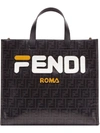 FENDI LOGO PRINT TOTE,10809125