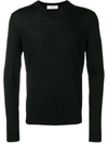Pringle Of Scotland Round Neck Merino Wool Jumper In Black