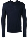 Pringle Of Scotland Round Neck Merino Wool Jumper In Blue