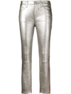 FRAME SLIM-FIT LEATHER TROUSERS
