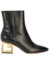 GIVENCHY GIVENCHY GOLD G HEEL BOOTS - 黑色