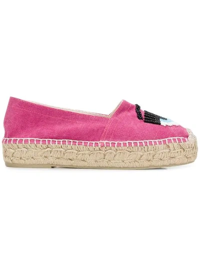 Chiara Ferragni Bead Embroidered Espadrilles In Pink