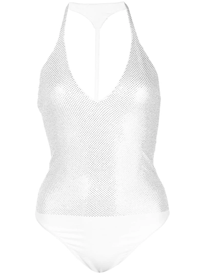 Alexandre Vauthier Crystal-embellished Bodysuit - 白色 In White