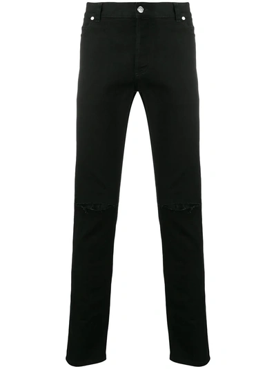 Balmain Ripped Detail Jeans - 黑色 In Black
