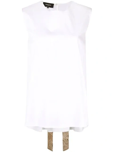 Rochas Cloqué-trimmed Top - 白色 In White