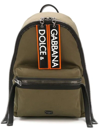 Dolce & Gabbana Vulcano Backpack In Green