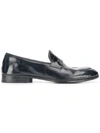 ALBERTO FASCIANI ALBERTO FASCIANI WEATHERED PENNY LOAFERS - 黑色