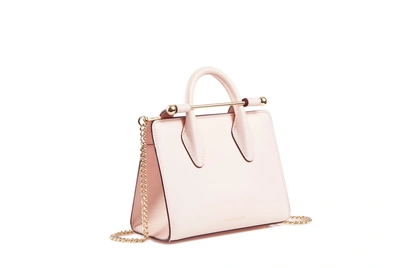 Strathberry The  Nano Tote In Baby Pink Leather In Soft Pink