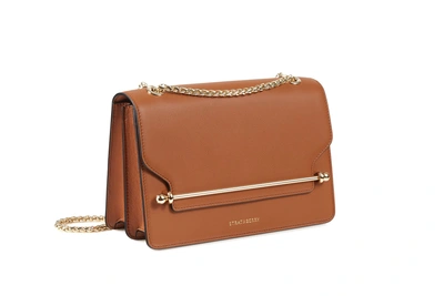 Strathberry East/west Leather Shoulder Bag In Tan