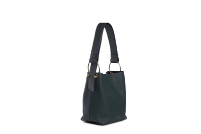 Strathberry Lana Midi Bucket Bag - Bottle Green