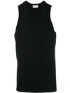 AMI ALEXANDRE MATTIUSSI TANK TOP WITH CHEST POCKET