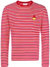 Ami Alexandre Mattiussi T-shirt Smiley Patch In 601 Red/wht