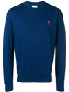 Ami Alexandre Mattiussi Ami De Coeur Sweatshirt In Blue