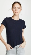 Atm Anthony Thomas Melillo Schoolboy Cotton Crewneck Tee In Midnight