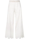 MARCHESA SHEER EMBROIDERED TROUSERS