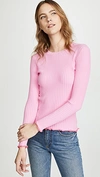 MILLY CONTRAST EDGE PULLOVER