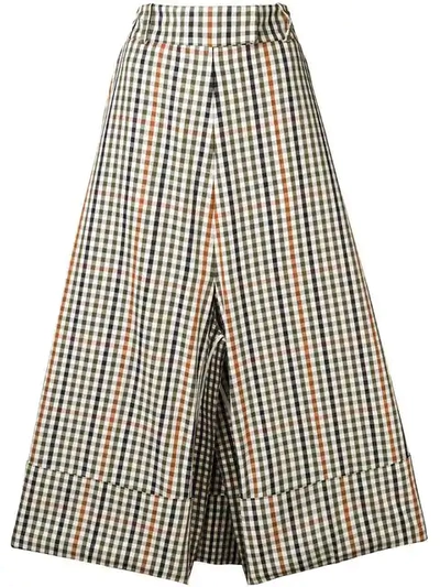A.w.a.k.e. Gingham Check Culottes - 棕色 In Brown