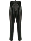 DSQUARED2 TAPERED LEATHER TROUSERS