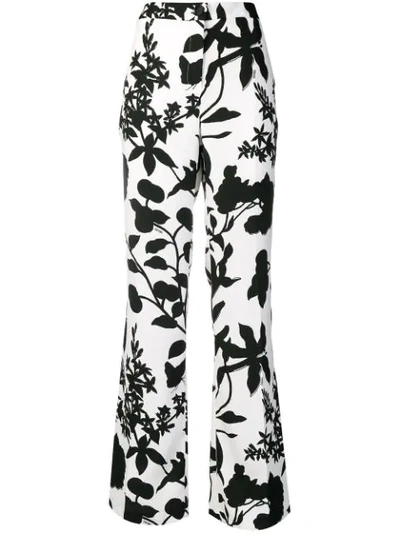 Liu •jo Liu Jo Floral Print Bootcut Trousers - 白色 In White