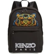 KENZO EMBROIDERED TIGER BACKPACK - BLACK,F955SF300F22