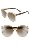 GIVENCHY 56MM ROUND SUNGLASSES - YELLOW,GV7107S