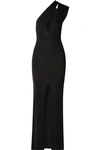 JACQUEMUS AZUR ONE-SHOULDER CUTOUT KNITTED MAXI DRESS