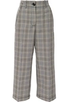 MM6 MAISON MARGIELA CROPPED CHECKED WOOL-BLEND PANTS