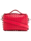TOD'S TOD'S ROUND STUDDED CROSSBODY BAG - RED