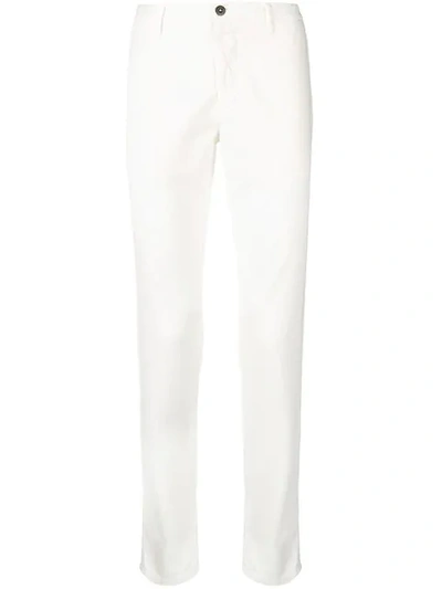 Incotex Skinny Cotton Trousers In White