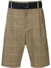 SACAI BELTED TAILORED SHORTS