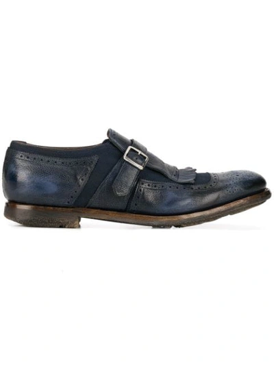 Church's Leather Monk-strap Shoes In Blue