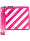OFF-WHITE OFF-WHITE STRIPED CLUTCH BAG - PINK