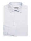 Canali Regular Fit Solid Linen Button-down Shirt In Blue