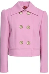EMILIO PUCCI EMILIO PUCCI WOMAN DOUBLE-BREASTED CROPPED CREPE JACKET LILAC,3074457345620327151