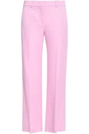 EMILIO PUCCI WOMAN SATIN-TRIMMED WOOL AND SILK-BLEND STRAIGHT-LEG trousers BABY PINK,GB 3207868854859